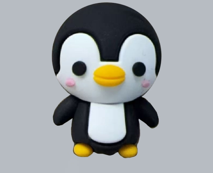 Wholesale  10pcs/pack 3D Little Penguin Silicone Beads DIY Beads