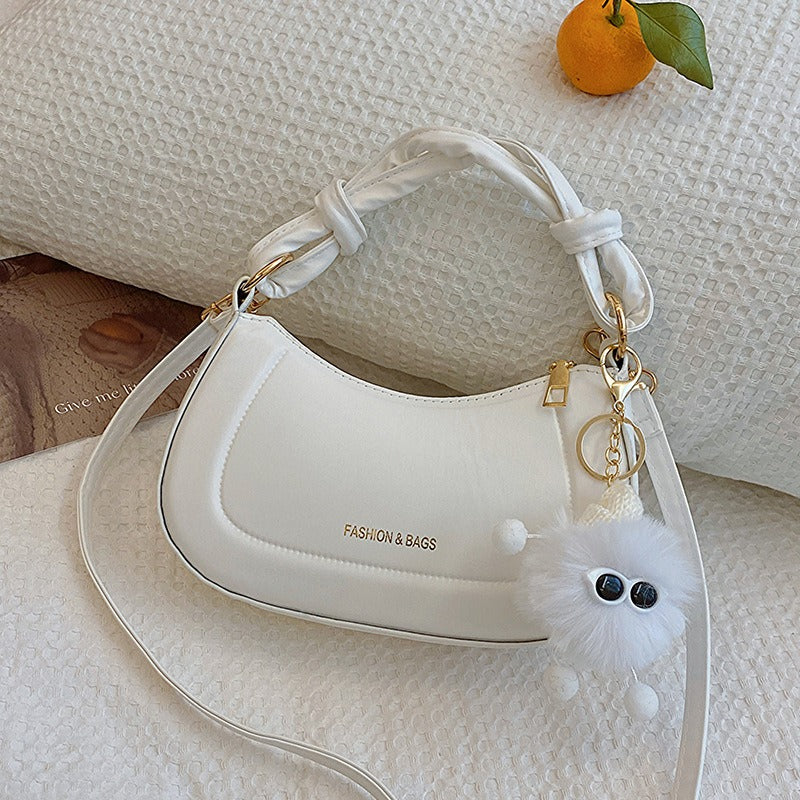 Wholesale Fashion All-match Solid Color Knotted Handbag Crossbody Bag