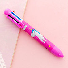 Wholesale Plastic Cartoon Unicorn Flamingo 6 Color Ballpoint Pen