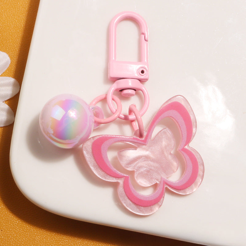 Wholesale Candy Colored Hollow Butterfly Acrylic Keychains