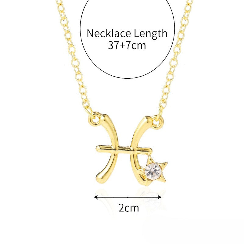Wholesale of Twelve Constellations Alloy Necklaces