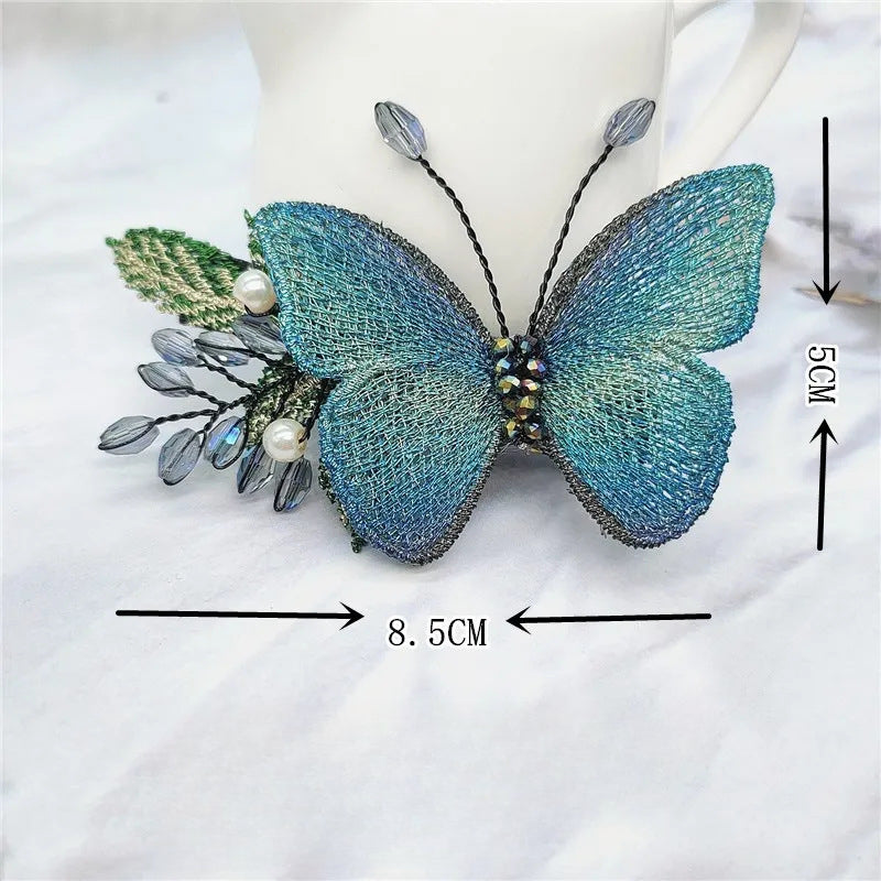 Wholesale Butterfly Embroidery Hair Clips Duck billed Clips