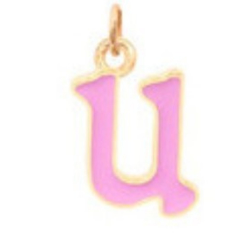 Wholesale Candy Colored Letter Titanium Steel Necklaces