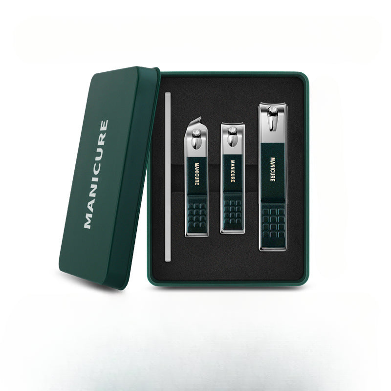 Wholesale Large Opening Nail Clippers Nail Clipper Set Full Set Stainless Steel Anti-Splash Nail Clipper