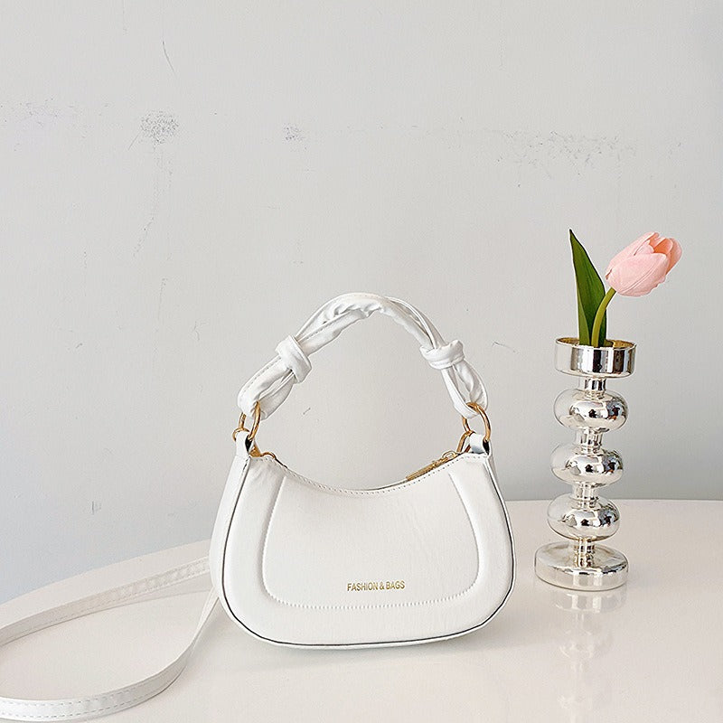 Wholesale Fashion All-match Solid Color Knotted Handbag Crossbody Bag