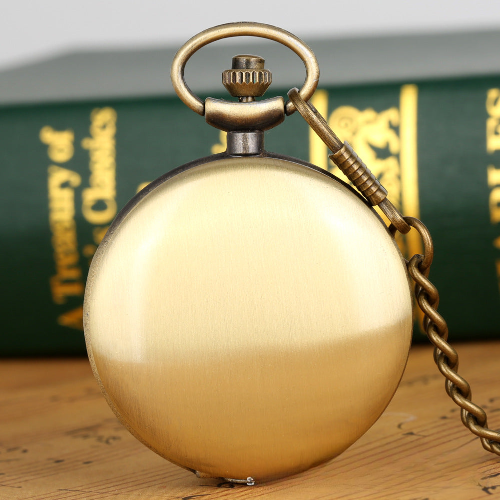 Wholesale Classic Black Reversible Vintage Quartz Pocket Watch