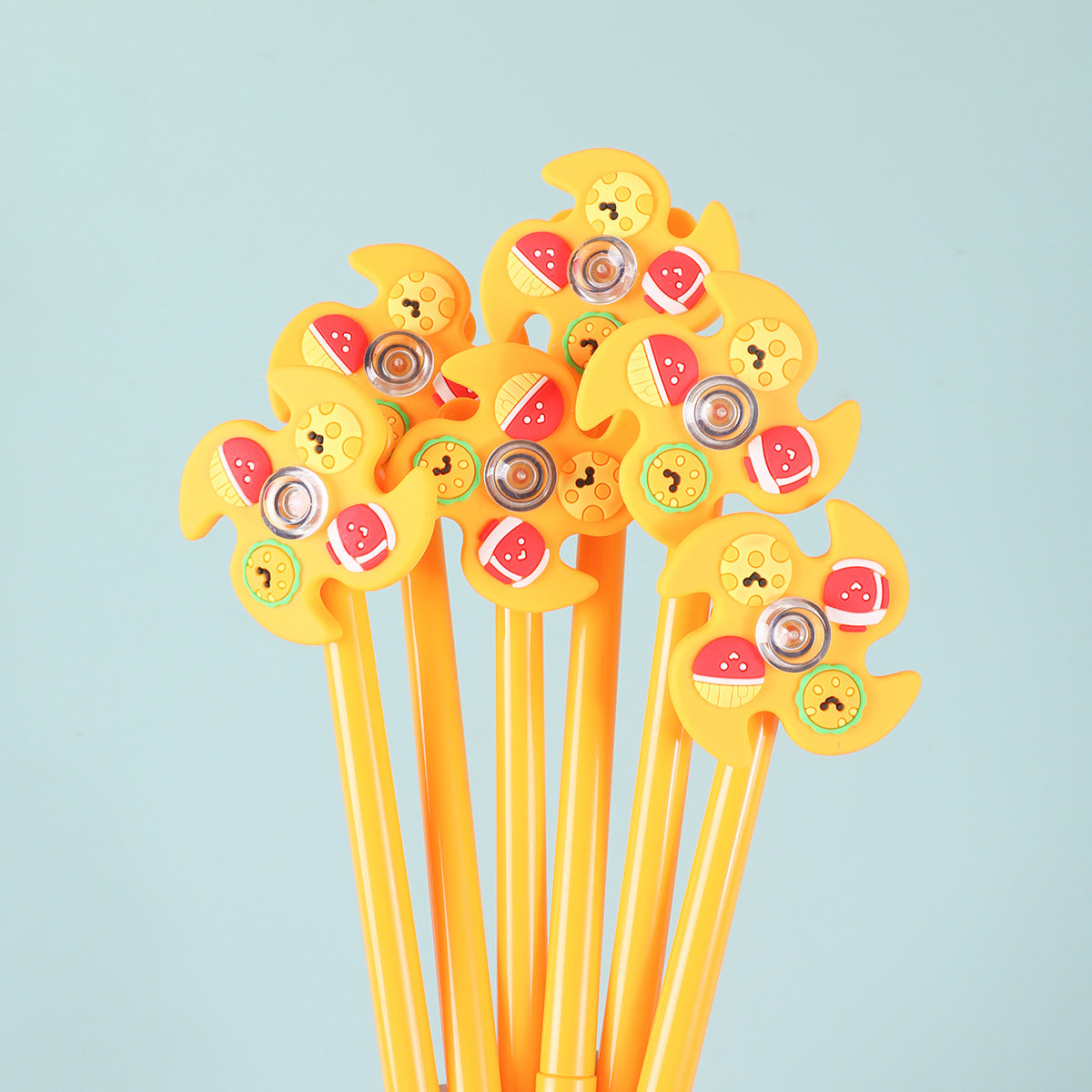 Wholesale Random One Black Plastic Cartoon Gourmet Windmill Gel Pen