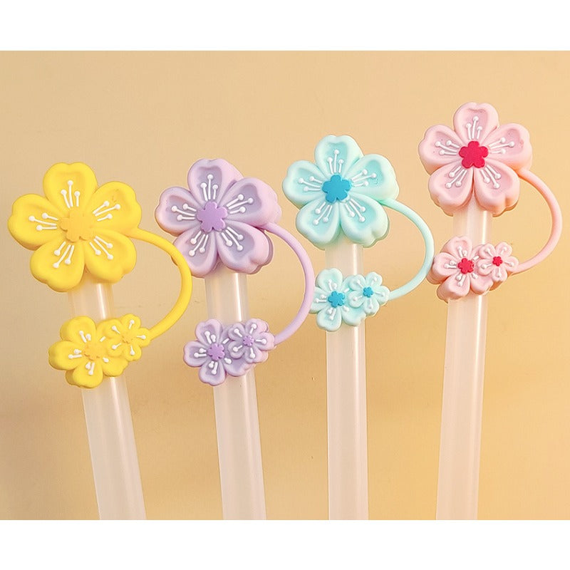 Wholesale 10pcs Begonia Dustproof 10mm Silicone Straw Cap