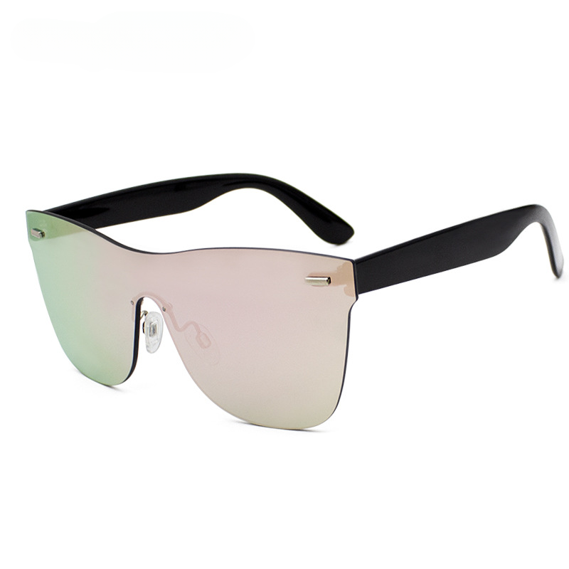 Wholesale Large Frame Boundless Siamese Nail PC Sunglasses