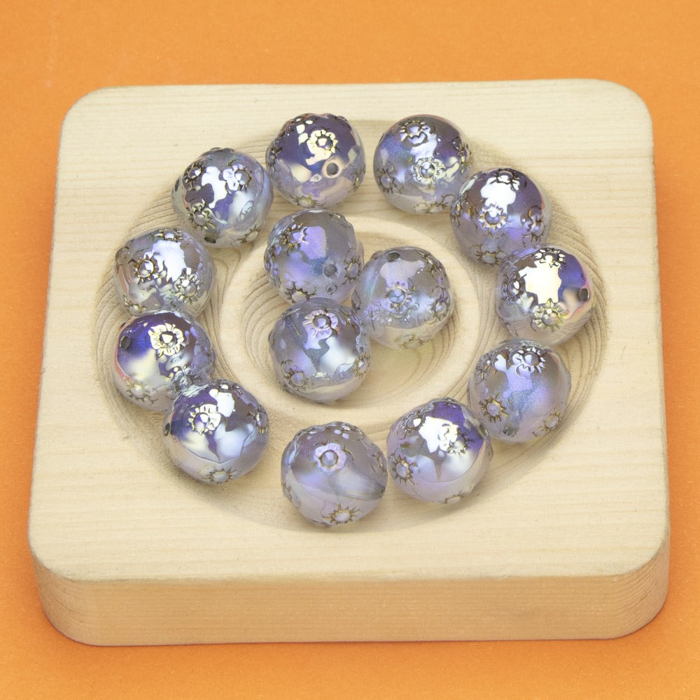 Wholesale 10pcs Vintage Gold-painted Small Flower Beads