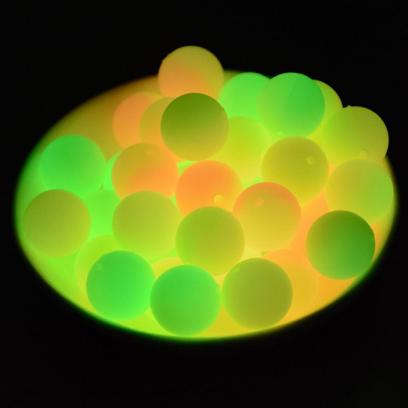 Wholesale 100pcs Two tone Luminous Silicone Round Handmade DIY Personalized Beads