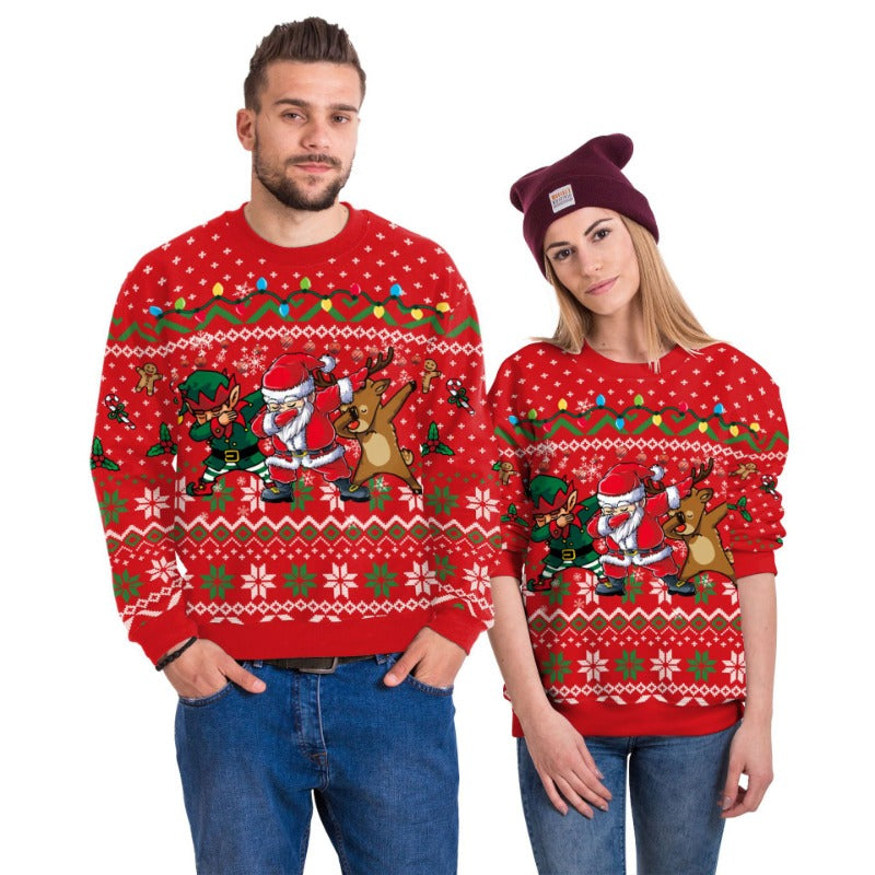 Wholesale Christmas Digital Printed Christmas Crewneck Sweatshirt
