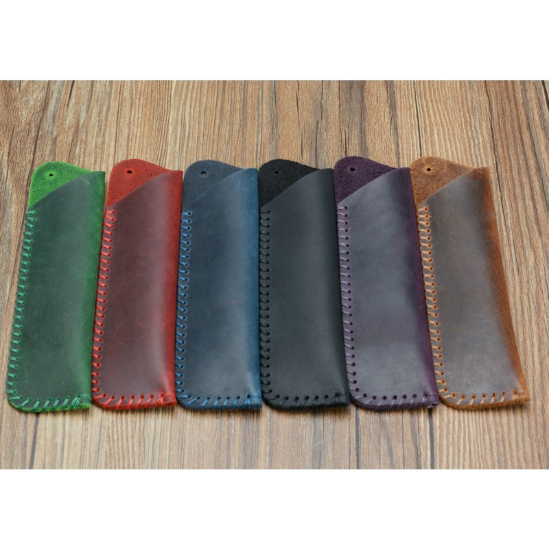 Wholesale Genuine Leather Personalized Retro Pure Handmade First Layer Cowhide Pen Holder