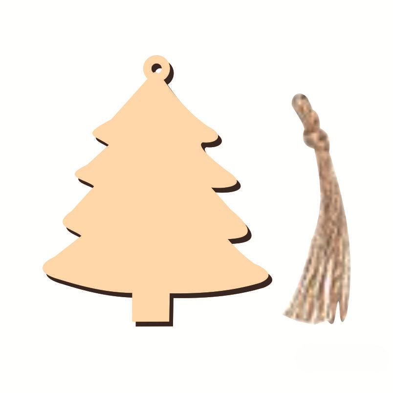 Wholesale Creative Christmas Wood Chip Pendants