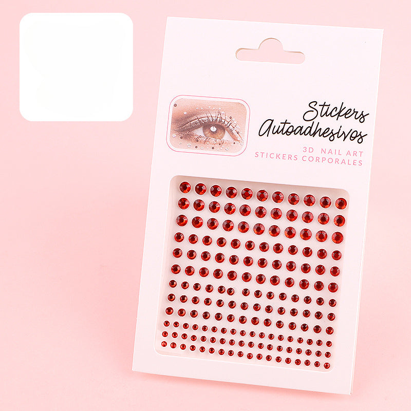 Wholesale Colored Diamond Crystal Acrylic Diamond Beauty and Eye Makeup Stickers