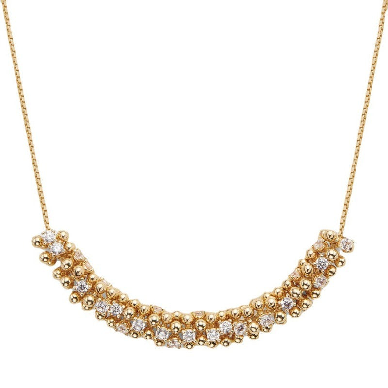 Wholesale diamond light luxury pendant versatile clavicle copper necklace