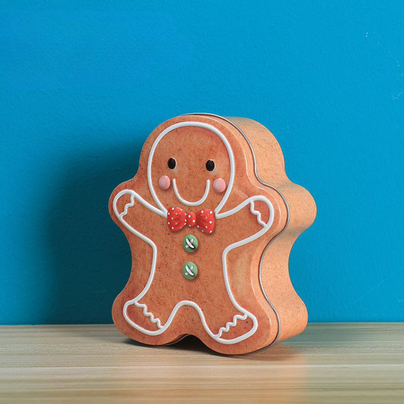 Wholesale Christmas Alien Iron Box Gingerbread Man Santa Claus Cookie Candy Storage Iron Box