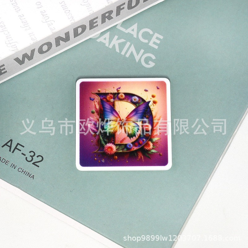 Wholesale 10pcs Cartoon Square Butterfly Personalized Bag FlatBack