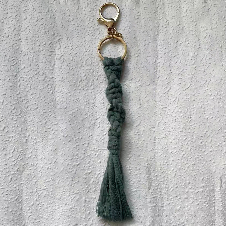Wholesale Hand Woven Cotton Thread Keychain