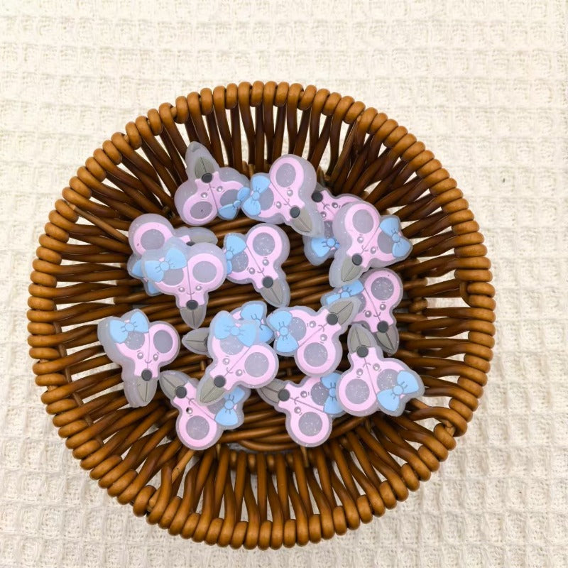 Wholesale 10pcs Love Scissors Silicone DIY Loose Beads