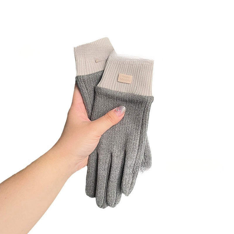 Wholesale Corduroy Plus Velvet Touch Screen Cold-proof Warm Gloves