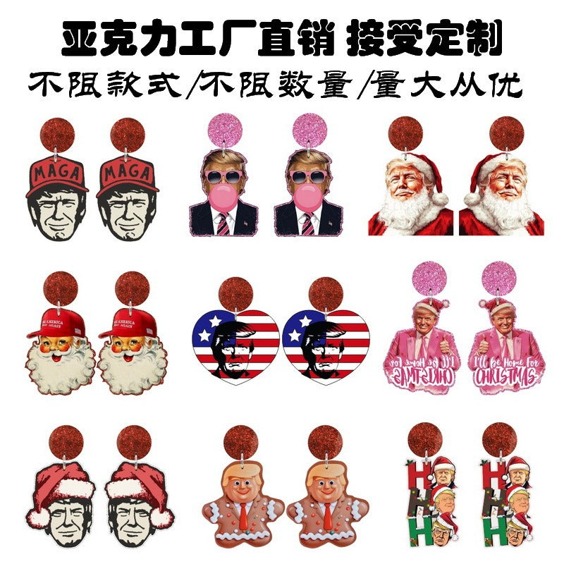 Wholesale Acrylic Love Valentine's Day Series Peach Heart Palm Hug Simple Retro Temperament Earrings