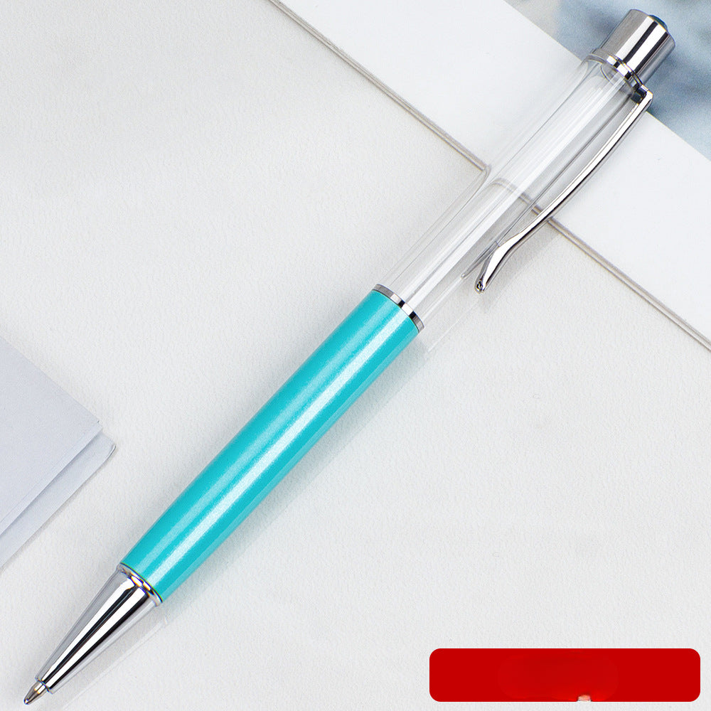 Wholesale Crystal Float Sequins Oiled Metal Colored Diamond Empty Tube DIY Pen