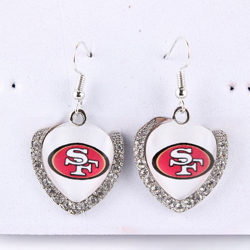 Wholesale Diamond Peach Dot  Logo Earrings