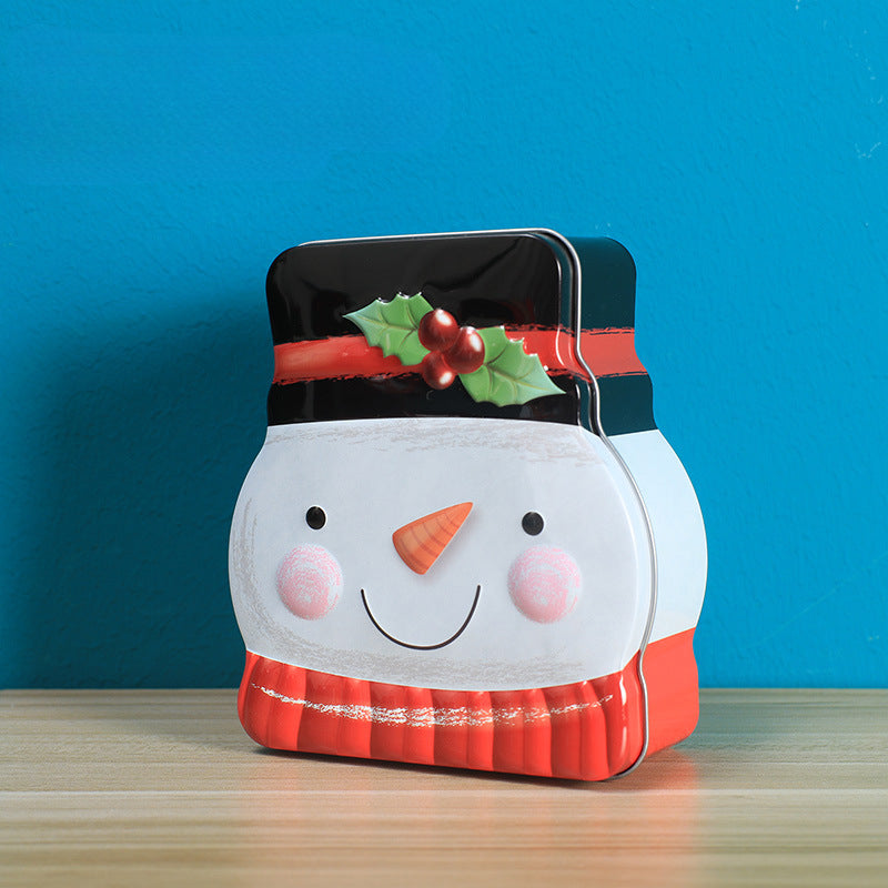 Wholesale Christmas Alien Iron Box Gingerbread Man Santa Claus Cookie Candy Storage Iron Box