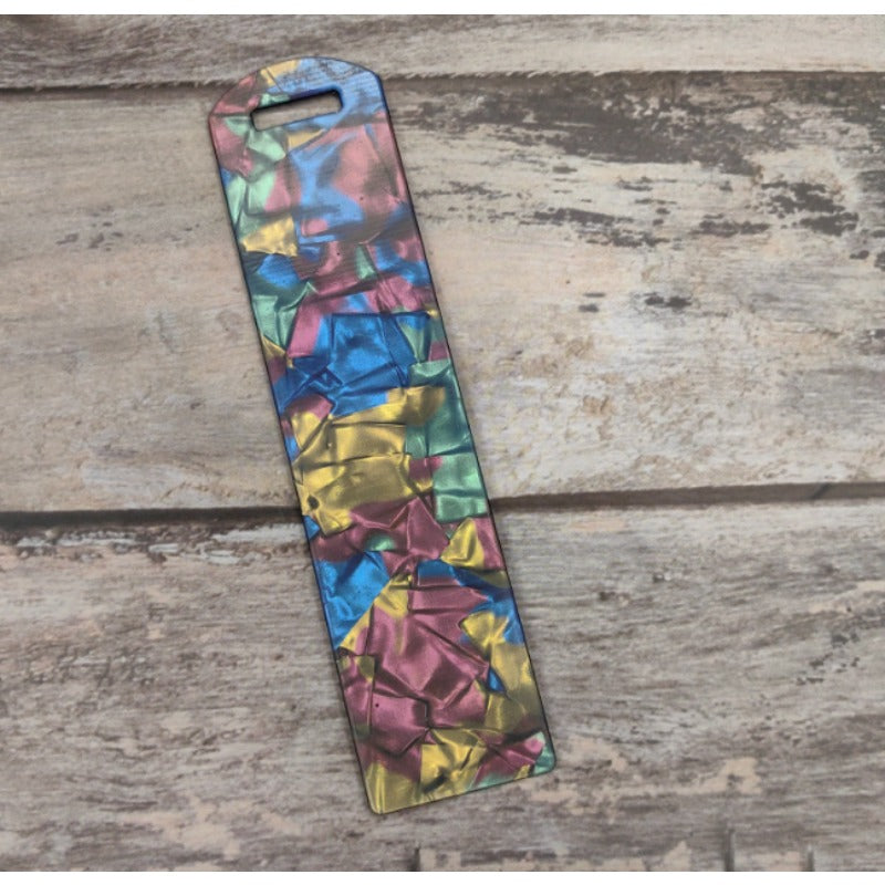 Wholesale 10 Pcs Shiny Fine Sand Geometric Pattern DIY Acrylic Bookmarks