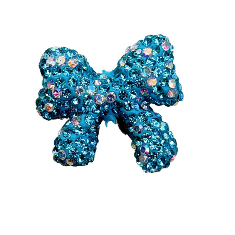 Wholesale 20pcs Heavy Industry with Drilled Pottery Clay Butterfly Bow Float Vertical Hole Beads
