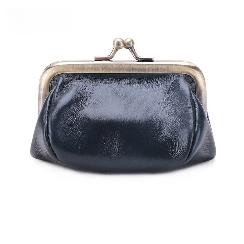 Wholesale Leather Coin Purse Retro Handmade Mouth Gold Bag