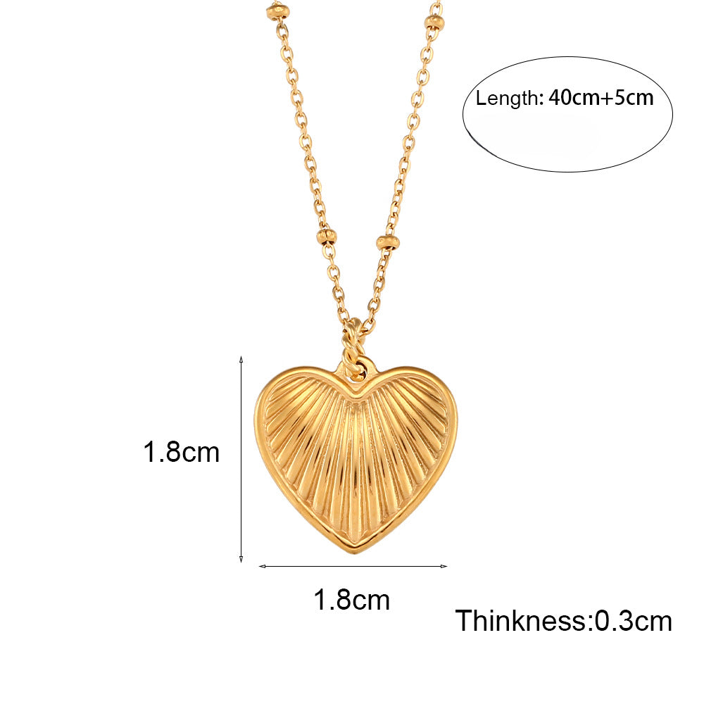 Wholesale Titanium Steel O-shaped Chain Sun Moon Star Pendant Necklace