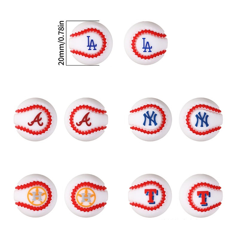 Wholesale 20pcs 3D Stereoscopic Tennis Letter Creative Design Simple Beads