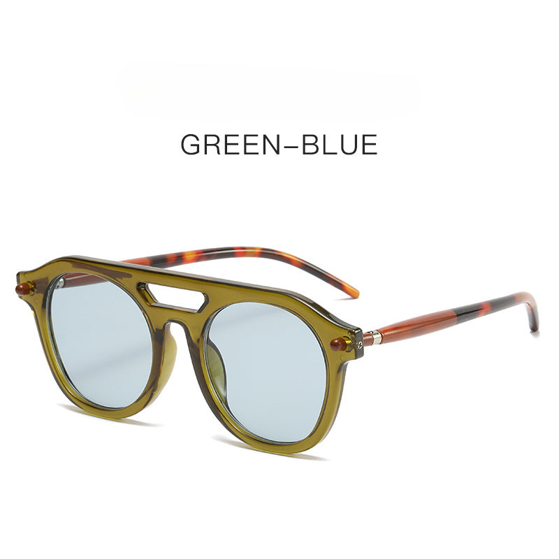 Wholesale Double Beam Square Frame PC Sunglasses