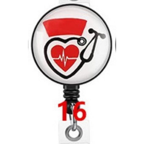 Wholesale Easy Pull Button Nurse Retractable Badge Scroll ABS Keychain