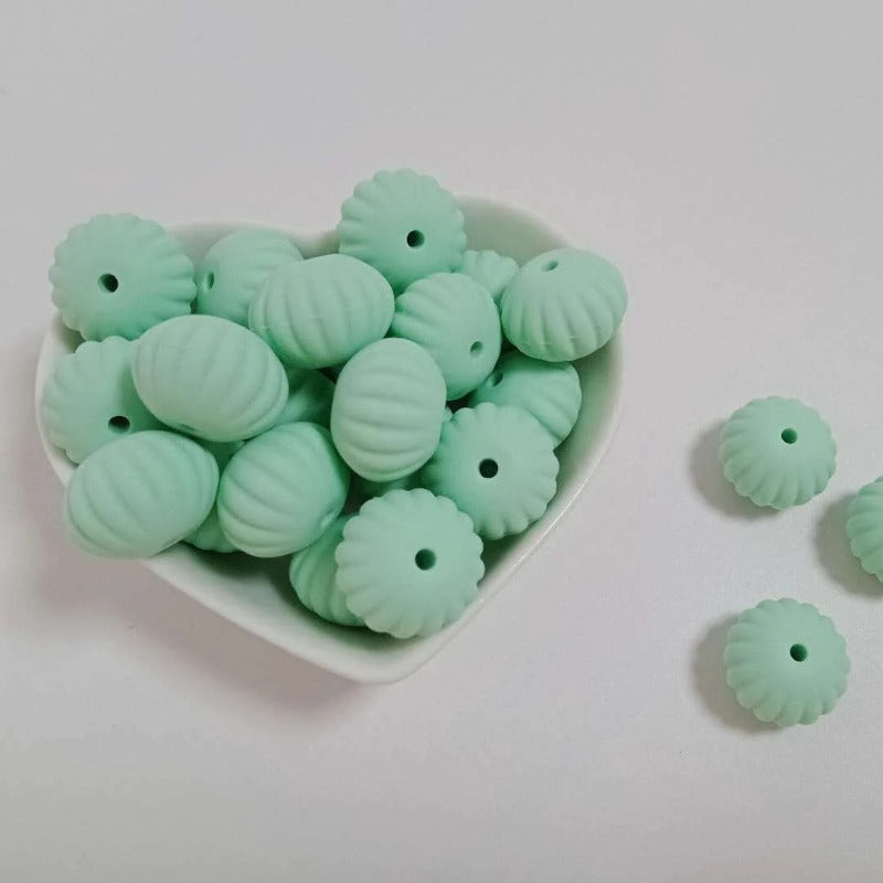Wholesale 5pcs 15MM Pumpkin Silicone Beads