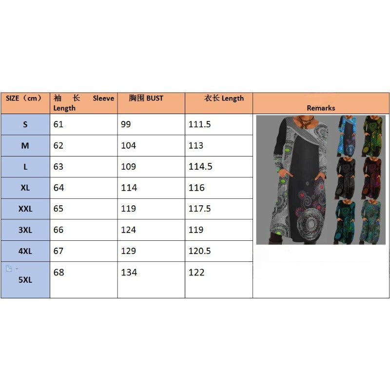 Wholesale Polyester Printed Ethnic Style Dresses