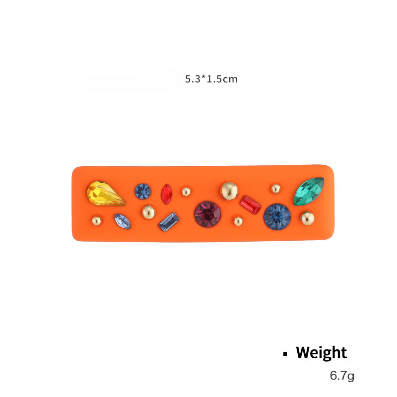 Wholesale Colored Resin Rectangular Duckbill Hair Clips