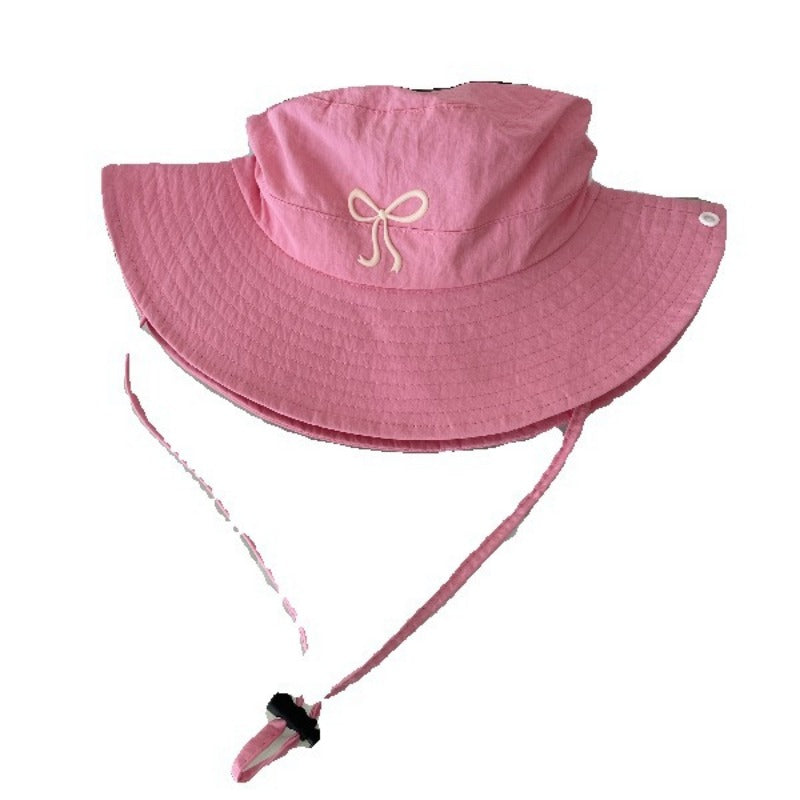 Wholesale Bow Windproof Rope Quick-drying Mountaineering Bucket Hat