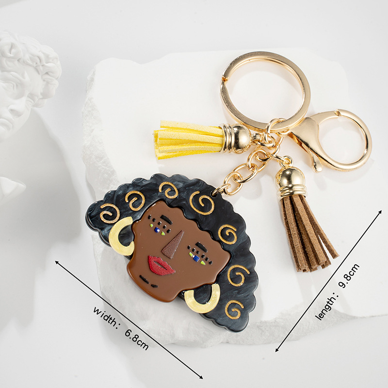 Llavero de metal de la niña de moda al por mayor