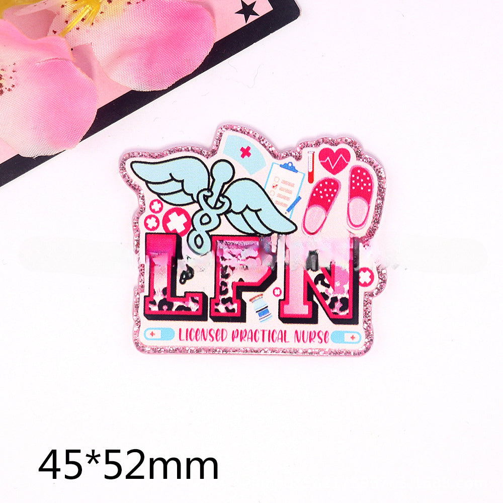 Wholesale 10pcs Cartoon Anime Letters Medical DIY Patch Accessories FlatBack