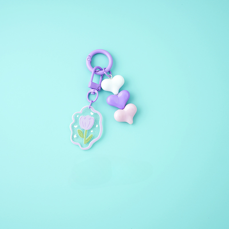 Llavero de amor de gradiente acrílico al por mayor