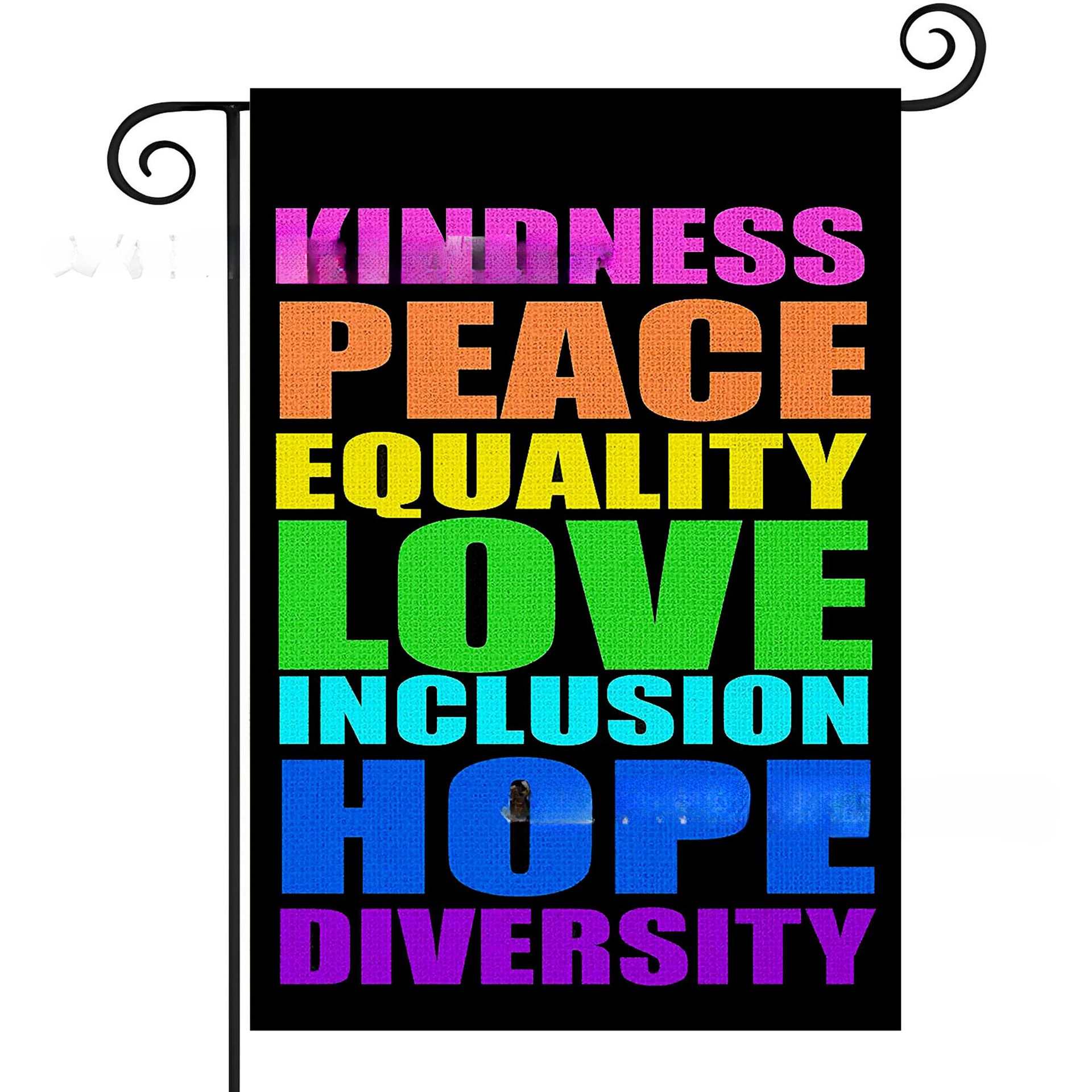 Wholesale Linen LGBT Rainbow Garden Flag