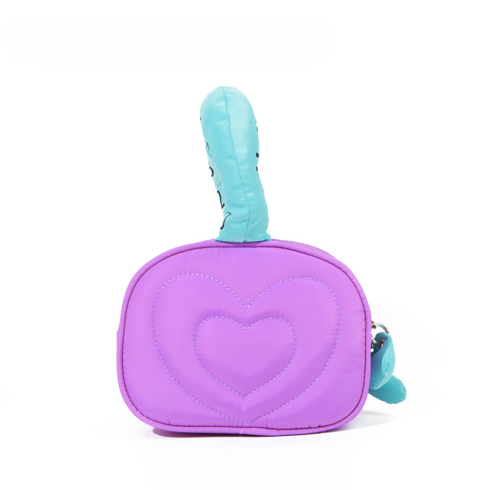 Whoelsale Contrast Letter Large Capacity Love Polyester Makeup Bag