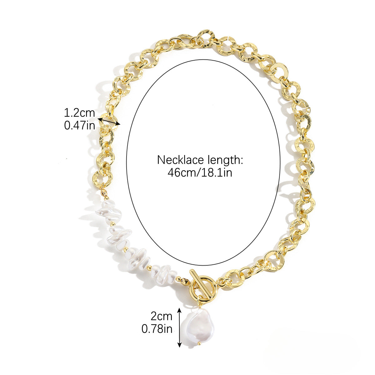 Wholesale Double Layered Irregular Pearl Alloy Necklaces