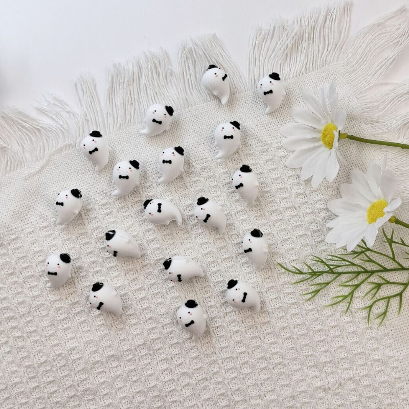 Wholesale 10cps DIY 3D Cute Ghost Cartoon Silicone Beads
