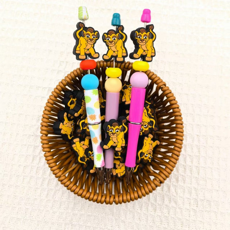 Wholesale 10pcs Dull Tiger Silicone DIY Loose Beads