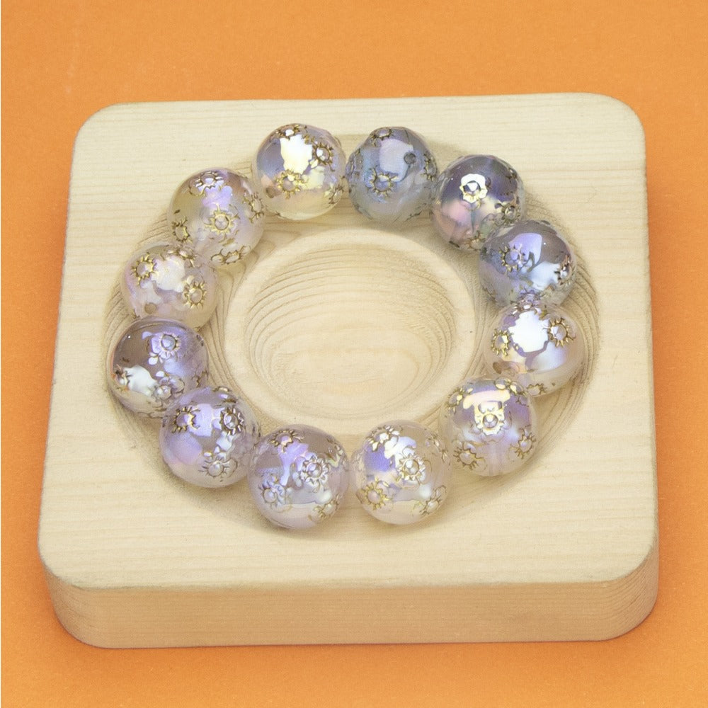 Wholesale 10pcs Vintage Gold-painted Small Flower Beads