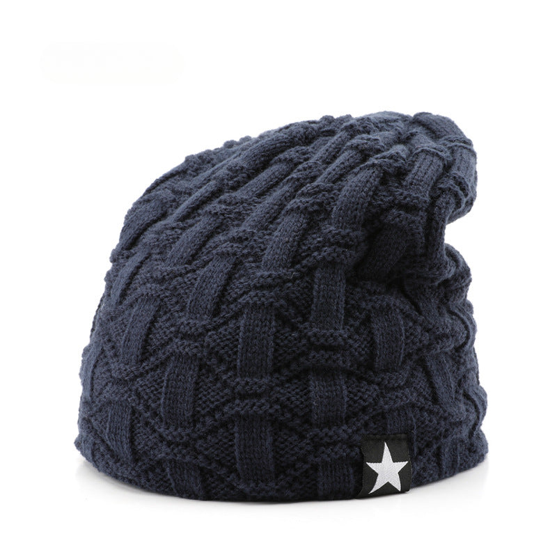 Wholesale Autumn and Winter Solid Color Warm and Ear Protection Knitted Hat with Woolen Hat